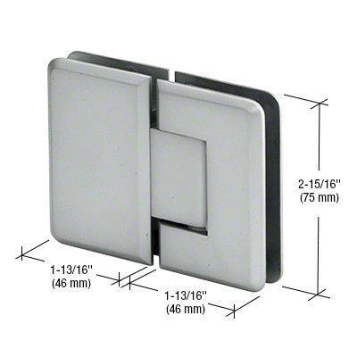 CRL Satin Chrome Trianon 180 Series 180 Degree Glass - to - Glass Hinge TR1180WC