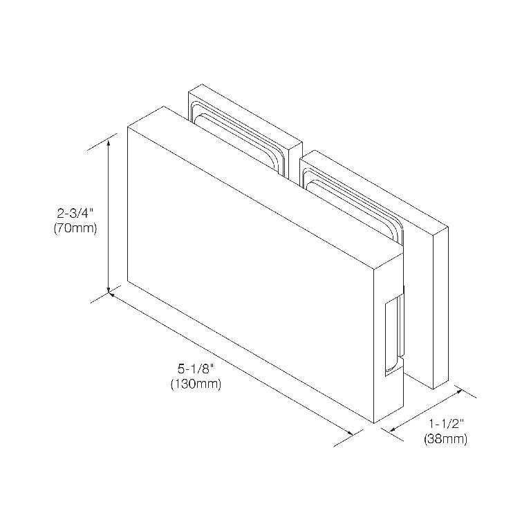 CRL Scala Glass - to - Glass 180 Degree Left Hand Hinge SCA180LBN