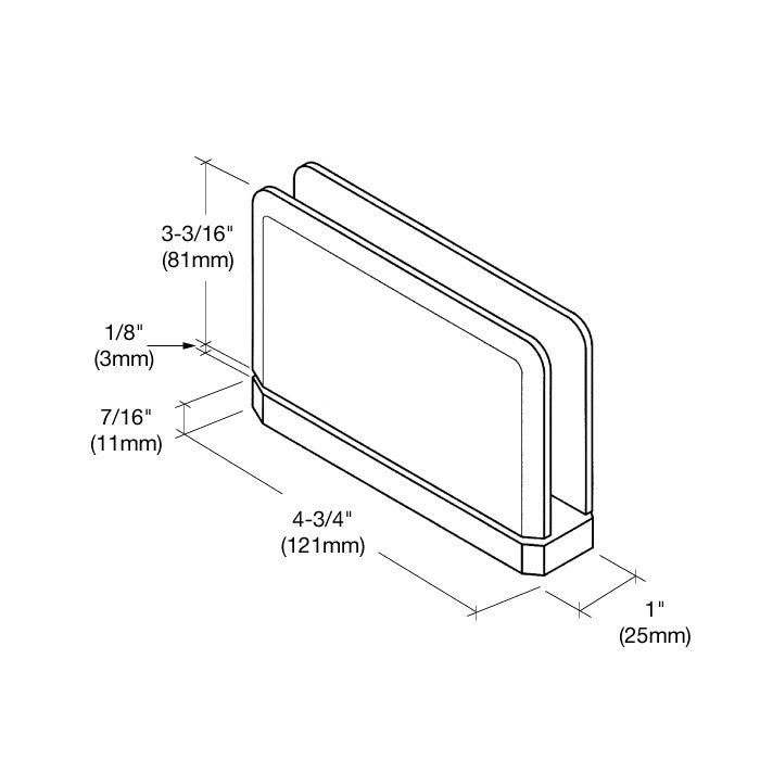 CRL Senior Prima 01 Series Top or Bottom Mount Hinge SRPPH010RB