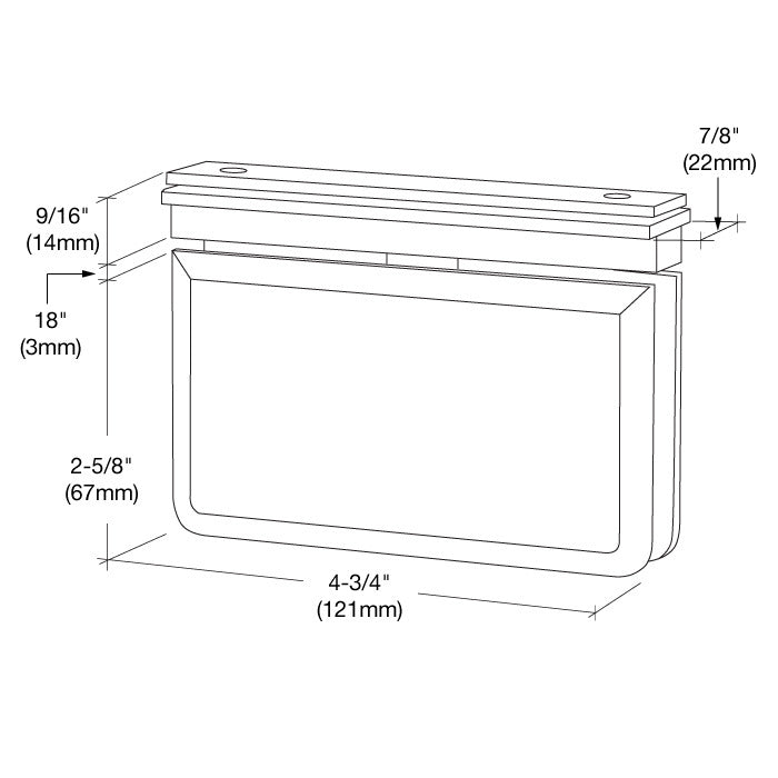 CRL Senior Prima 06 Series EZ - Adjust Top Mount Hinge SRPPH060RB