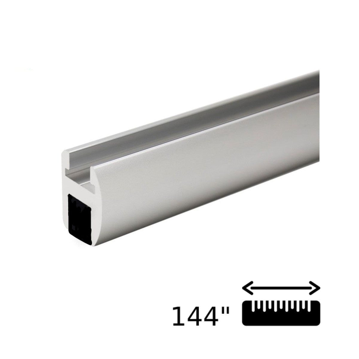 Structure Glass Solutions Shower Door Header 144" (12ft) SG - 12144 - Brushed Nickel