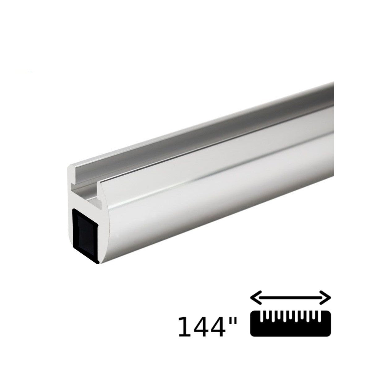 Structure Glass Solutions Shower Door Header 144" (12ft) SG - 12144 - Chrome