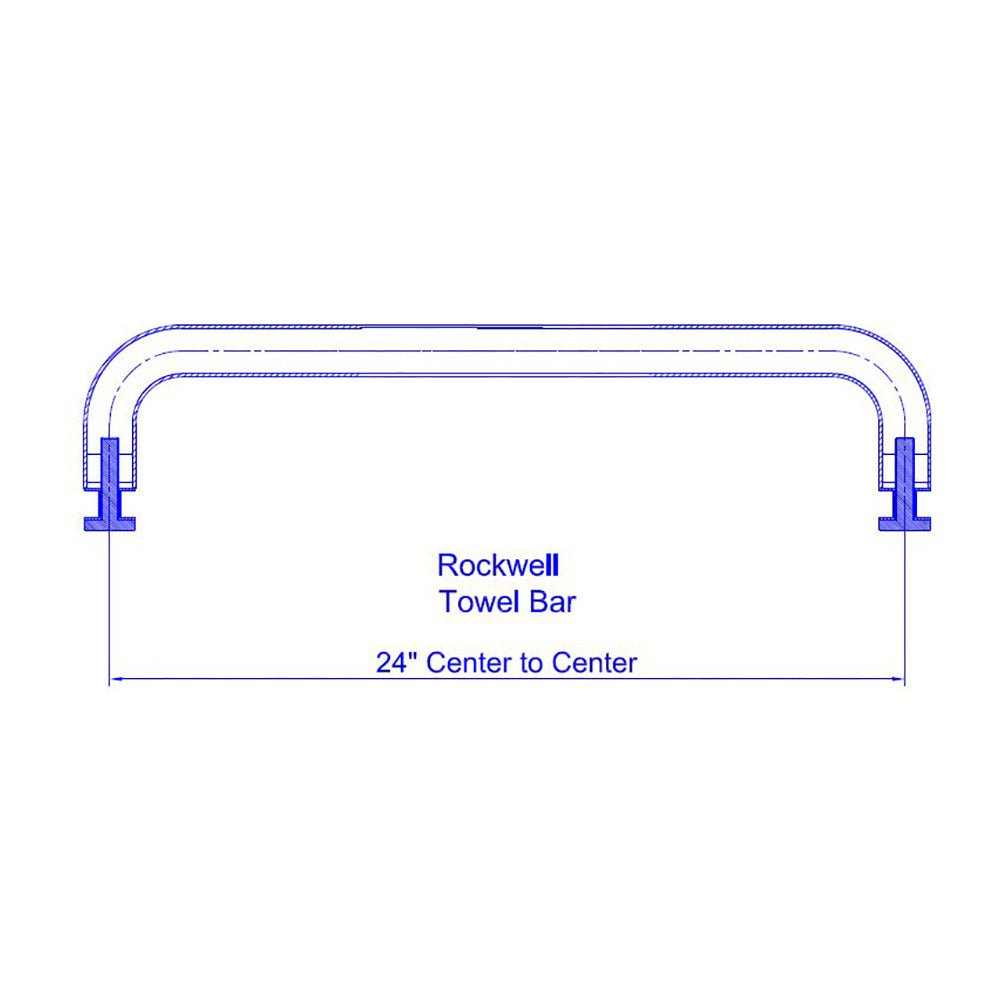 Rockwell Security Single Side Shower Door Towel Bar without Metal Washers SDP3/4X20PS