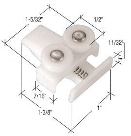 CRL Sliding Sectional Shower Door Guide Roller Assembly for Mid - Panel M6048