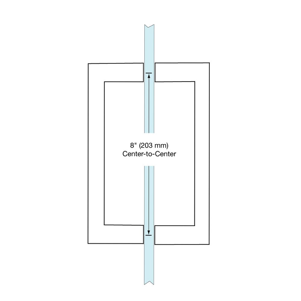 CRL SQ Series Square Tubing Back - to - Back Pull Handle SQ8X80RB