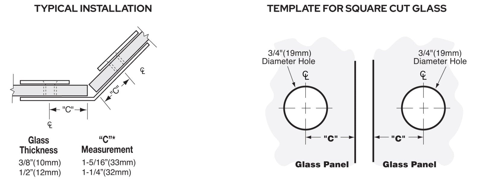 CRL Square 135 Degree Glass - to - Glass Clamp SGC1350RB