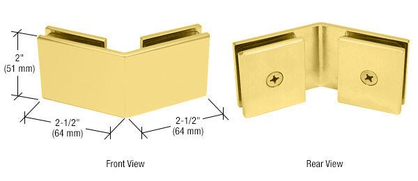 CRL Square 135 Degree Glass - to - Glass Clamp SGC135GP