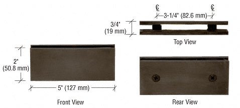 CRL Square 180 Degree Glass - to - Glass Clamp SGC1800RB