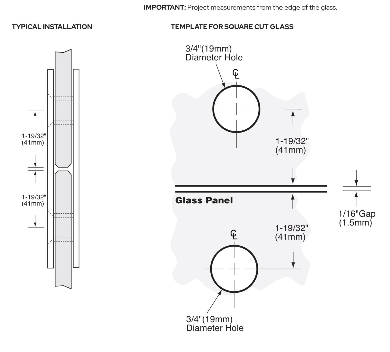 CRL Square 180 Degree Glass - to - Glass Clamp SGC1800RB