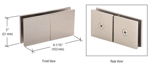 CRL Square 180 Degree Glass - to - Glass Movable Transom Clamp SGC188BN