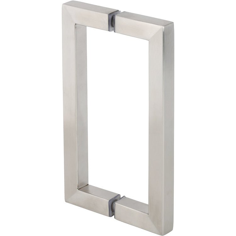 Rockwell Security Square Back to Back Pull for Heavy Glass Frameless Shower Doors SDHQ8BSL