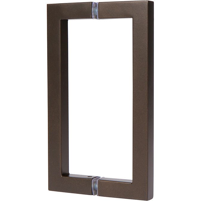 Rockwell Security Square Back to Back Pull for Heavy Glass Frameless Shower Doors SDHQ8ORB