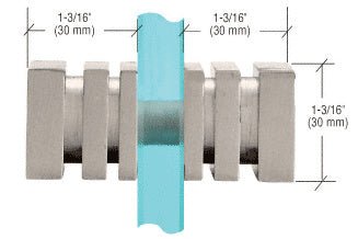 CRL Square Back - to - Back Style Knobs SDK160BN