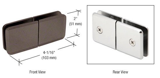 CRL Square Beveled 180º Glass - to - Glass Movable Transom Clamp BGC1880RB