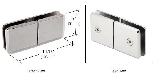 CRL Square Beveled 180º Glass - to - Glass Movable Transom Clamp BGC188BN