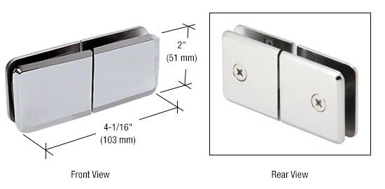 CRL Square Beveled 180º Glass - to - Glass Movable Transom Clamp BGC188CH