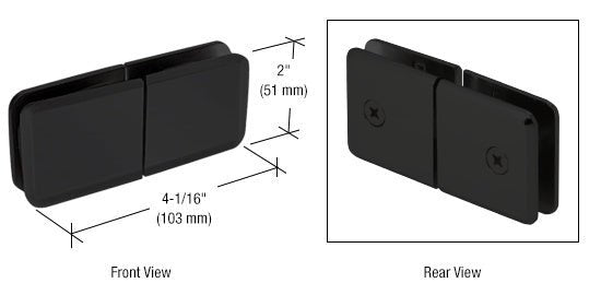 CRL Square Beveled 180º Glass - to - Glass Movable Transom Clamp BGC188MBL