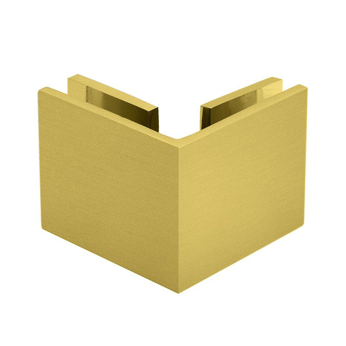 Structure Glass Solutions Square Heavy Duty 90 Degree Glass To Glass Clamp Closed Face GCS - 900CF - Brushed Gold