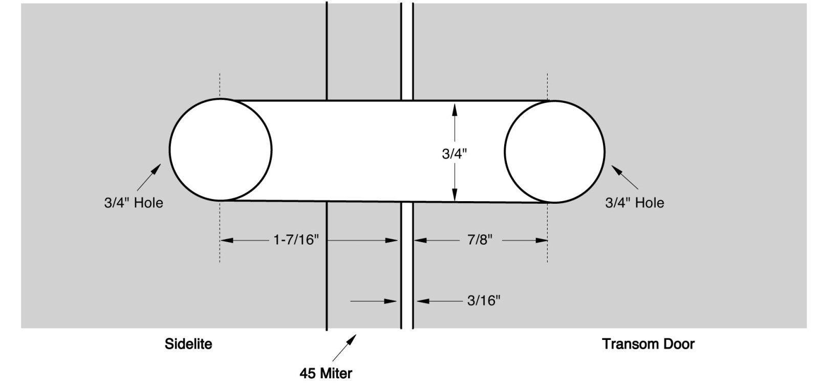 U.S. Horizon Mfg. Square Pivoting Transom Clip CMT135BN