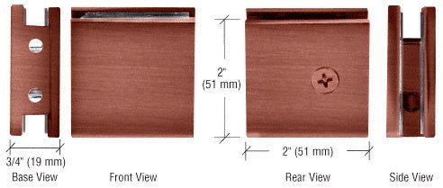 CRL Square Style Notch - in - Glass Fixed Panel U - Clamp SGCU1ABC0