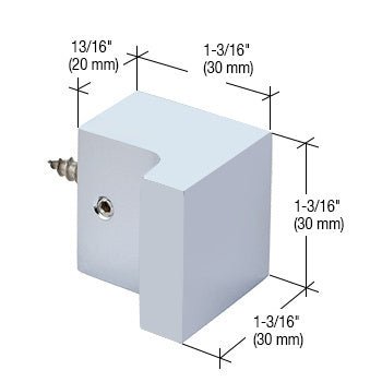 CRL Square Wall Mount Robe Hook SDKSQ1SC