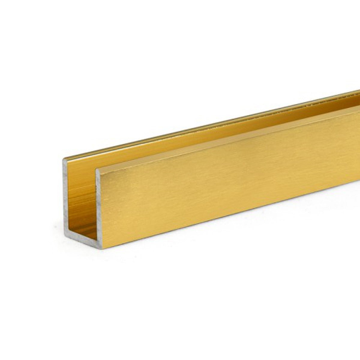 Structure Glass Solutions Standard U - Channel 144" (12FT) ALU144 - Brushed Gold