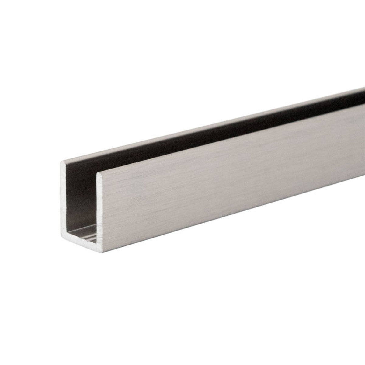 Structure Glass Solutions Standard U - Channel 144" (12FT) ALU144 - Brushed Nickel