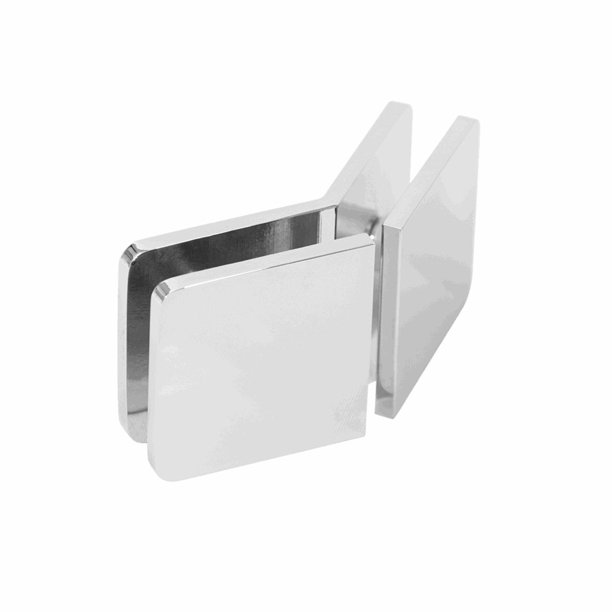 Structure Glass Solutions 1 3/4" x 1 3/4" 135° Glass to Glass Radius Corner Glass Clamp GCR - 135 - Chrome