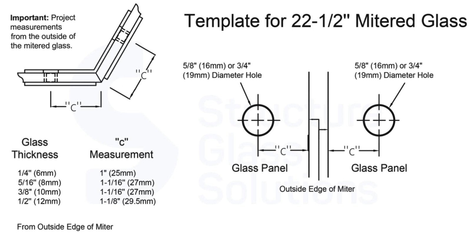 Structure Glass Solutions 1 3/4" x 1 3/4" 135° Glass to Glass Square Edges Glass Clamp GCS - 135 - Brushed Nickel