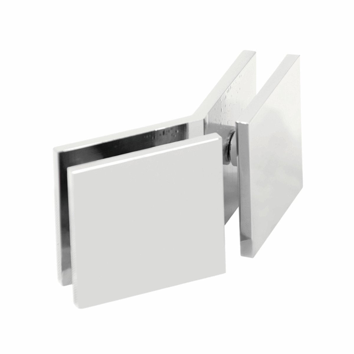 Structure Glass Solutions 1 3/4" x 1 3/4" 135° Glass to Glass Square Edges Glass Clamp GCS - 135 - Chrome