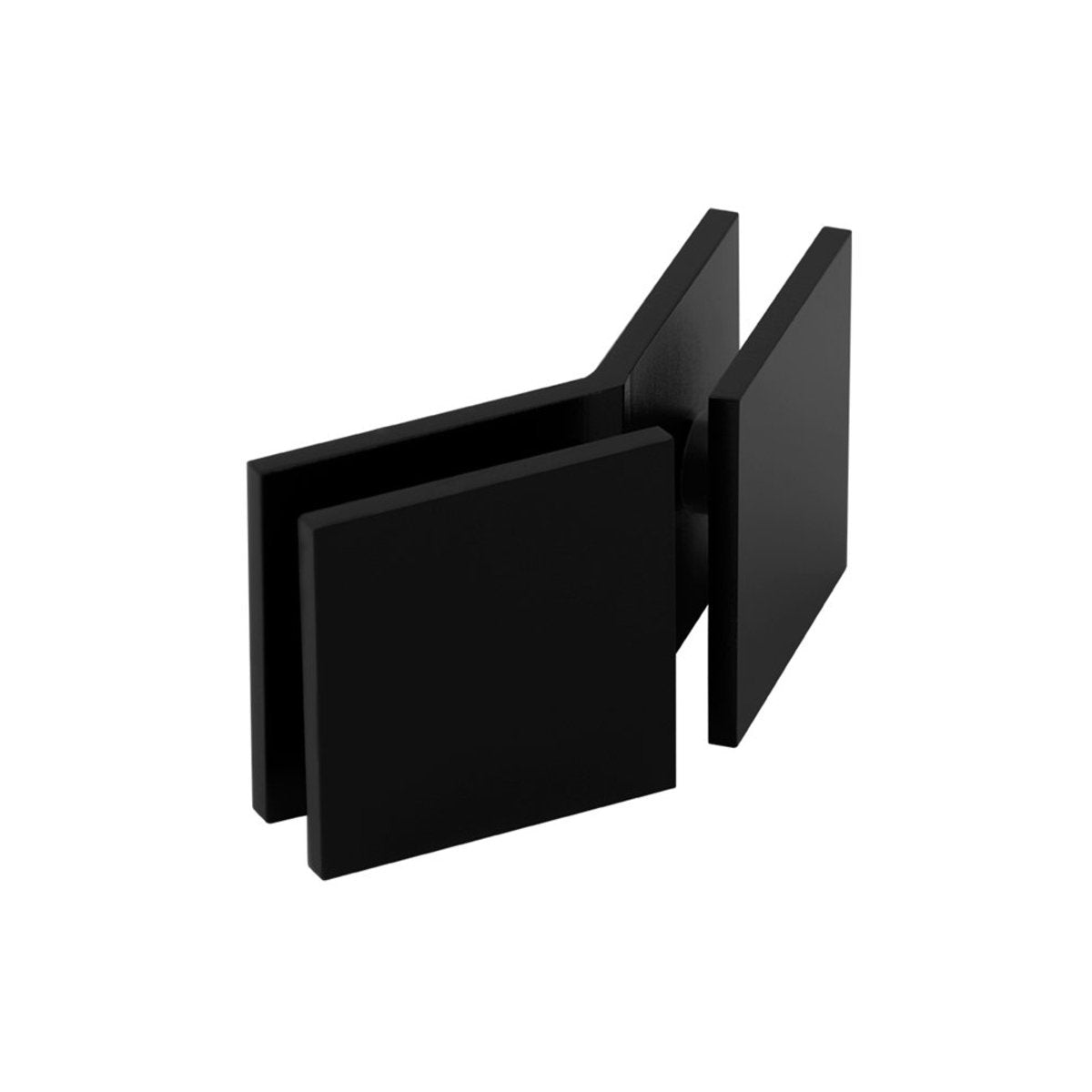 Structure Glass Solutions 1 3/4" x 1 3/4" 135° Glass to Glass Square Edges Glass Clamp GCS - 135 - ORBMatte Black