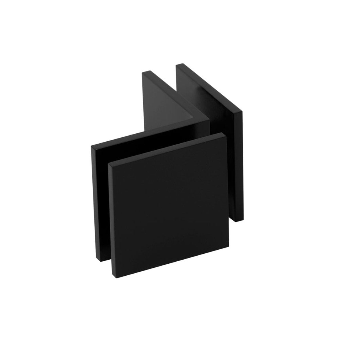 Structure Glass Solutions 1 3/4" x 1 3/4" 90° Open Face Glass to Glass Square Edge Glass Clamp GCS - 902 - ORB - Matte Black