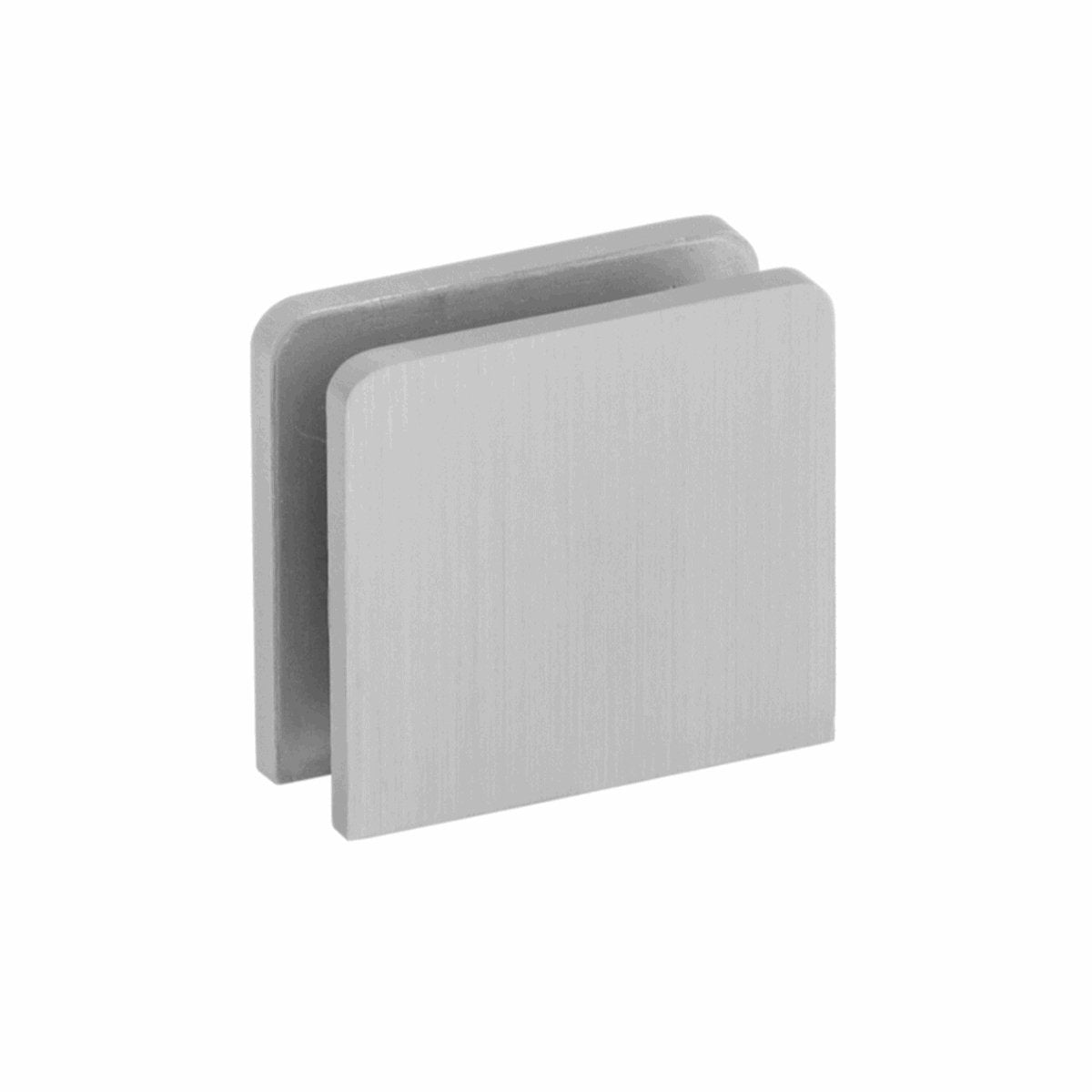 Structure Glass Solutions 1 3/4" x 1 3/4" Wall Mount Radius Corner Glass Clamp GCR - 110 - Brushed Nickel