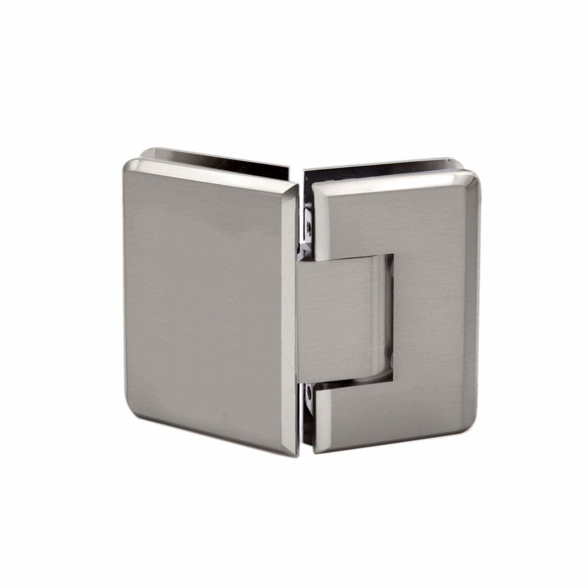 Structure Glass Solutions 135° Glass to Glass Hinge ROY - 135 - Brushed Nickel