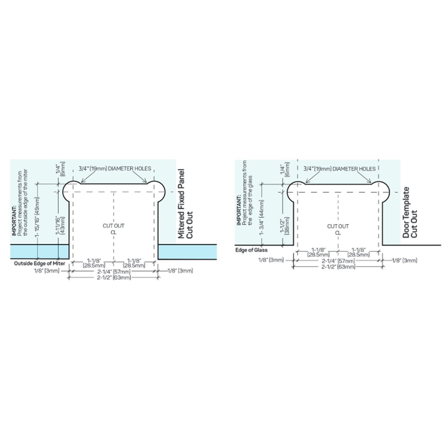 Structure Glass Solutions 135° Glass to Glass Hinge ROY - 135 - Brushed Nickel