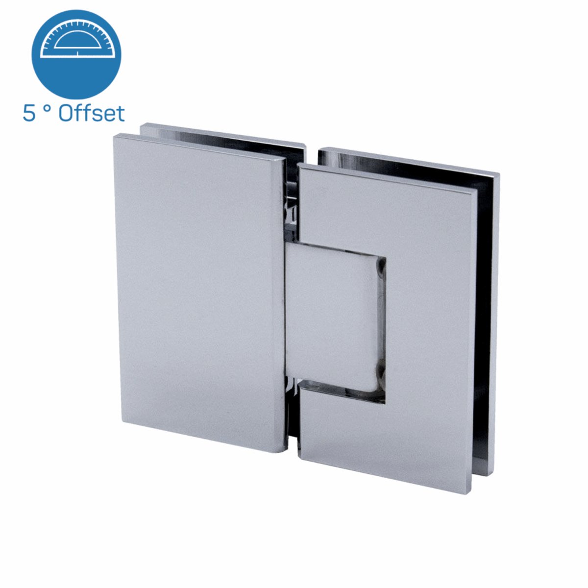 Structure Glass Solutions 180° Glass to Glass 5° Hinge IMP - 1805 - Chrome