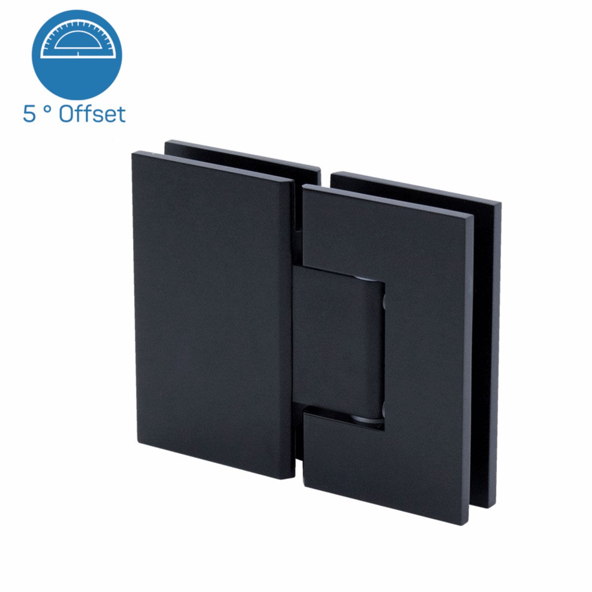 Structure Glass Solutions 180° Glass to Glass 5° Hinge IMP - 1805 - ORB - Matte Black