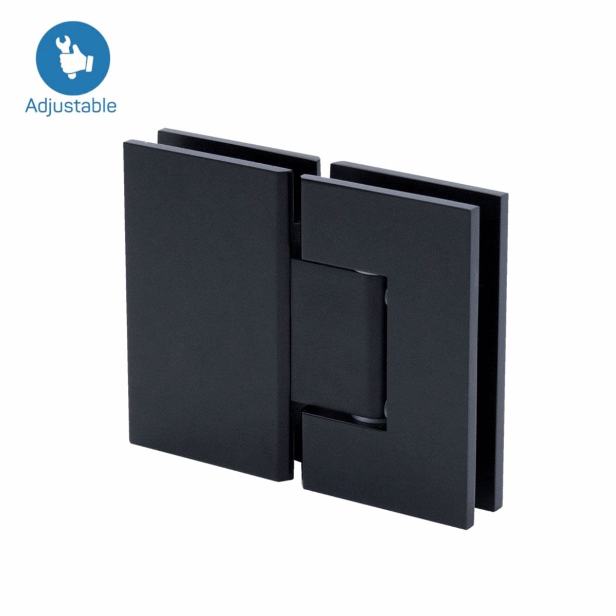 Structure Glass Solutions 180° Glass to Glass Adjustable Hinge IMP - 180 - AJ - ORB - Matte Black