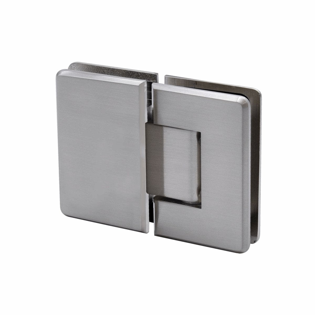 Structure Glass Solutions 180° Glass to Glass Hinge Beveled ROY - 180 - Brushed Nickel