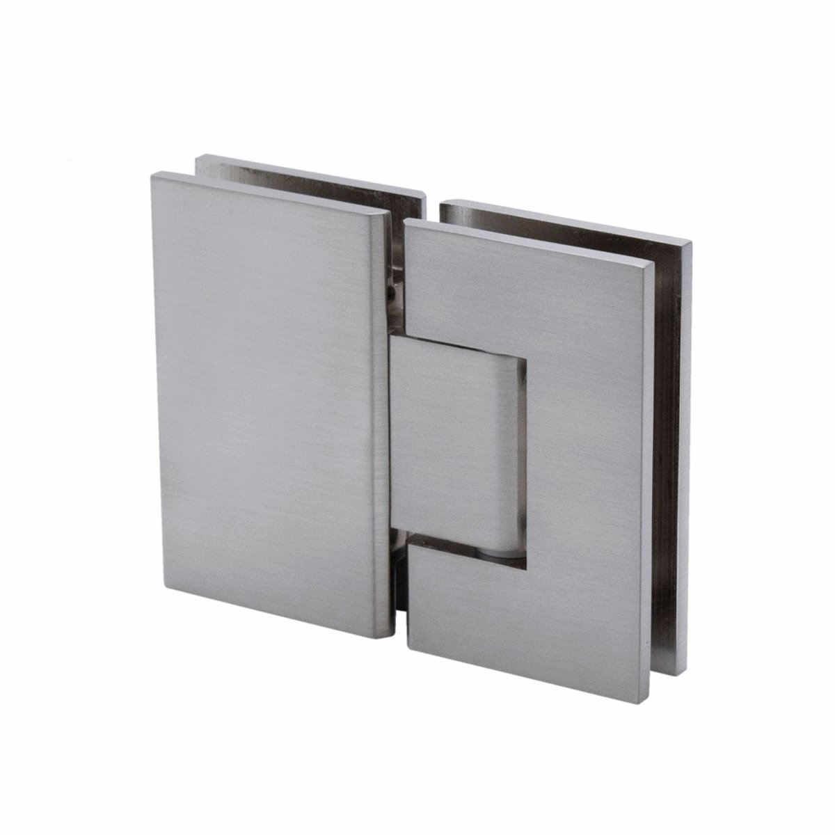 180° Glass to Glass Hinge IMP-180-Brushed Nickel - Shower Hardware