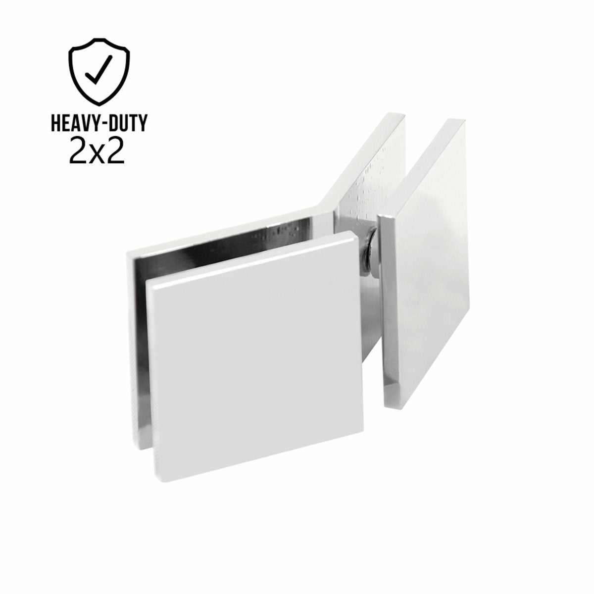 Structure Glass Solutions 2" x 2" 135° Heavy Duty Glass to Glass Square Edges Glass Clamp