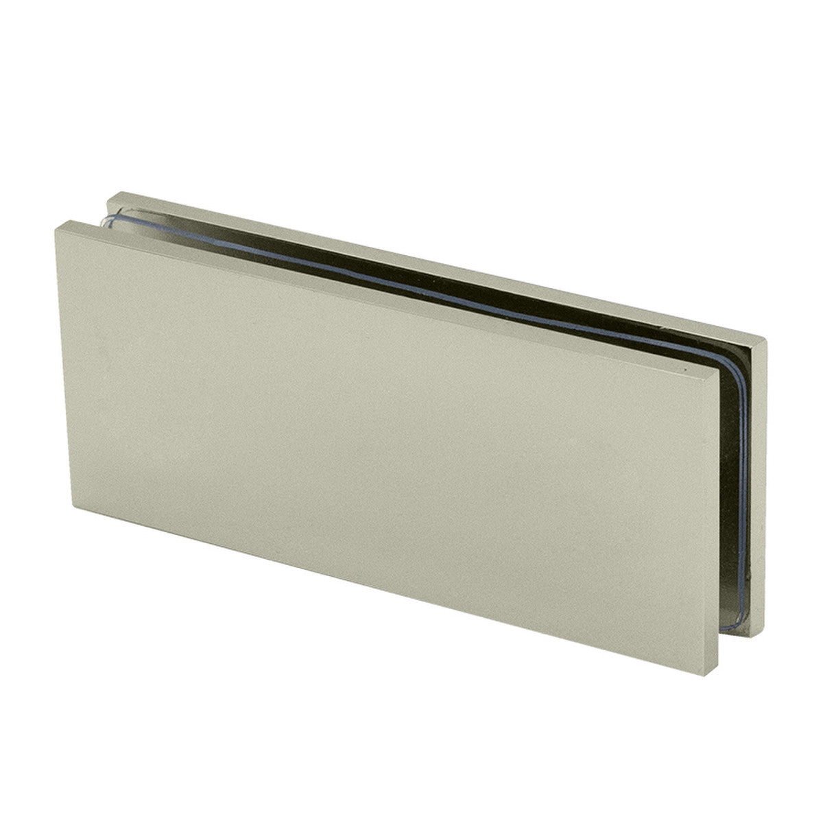 Structure Glass Solutions 5" x 2" 180° Heavy Duty Glass to Glass Square Edges Glass Clamp 200 - 180 - Polished Nickel