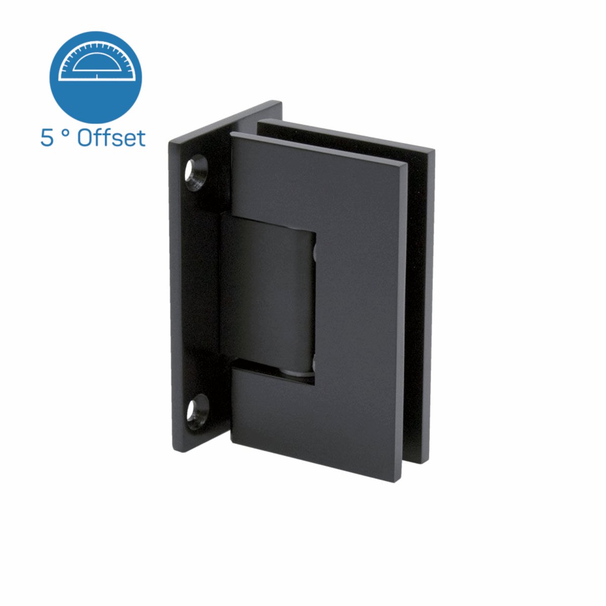 Structure Glass Solutions 5° Wall to Glass Full Back Plate Hinge IMP - 1105 - ORB - Matte Black