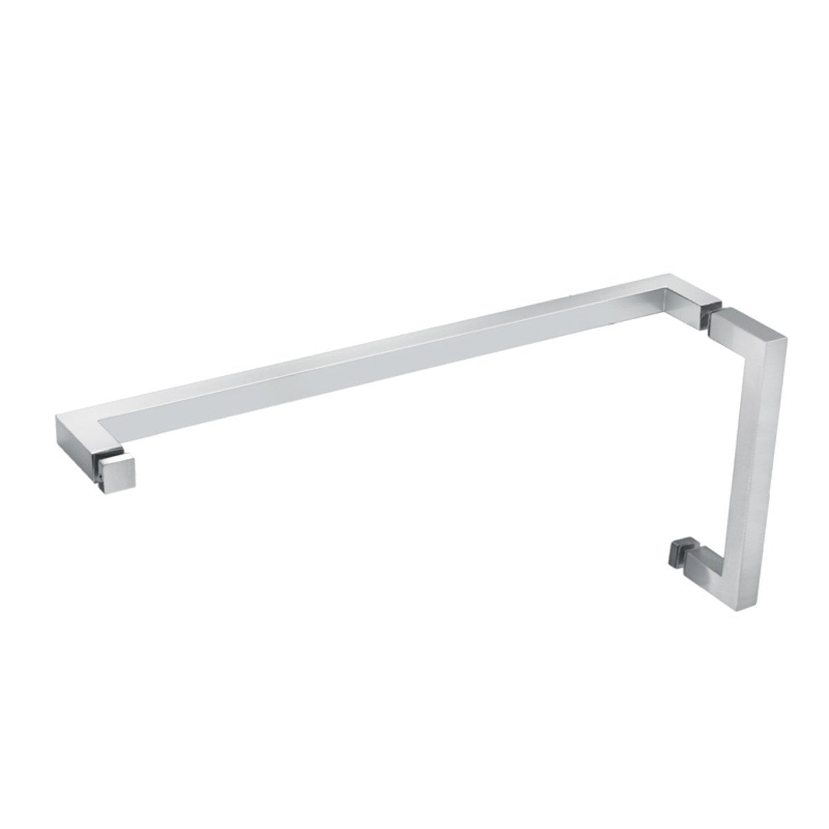 Structure Glass Solutions 8" x 24" Square Pull / Towel Bar Combo SDQ - TB - Chrome