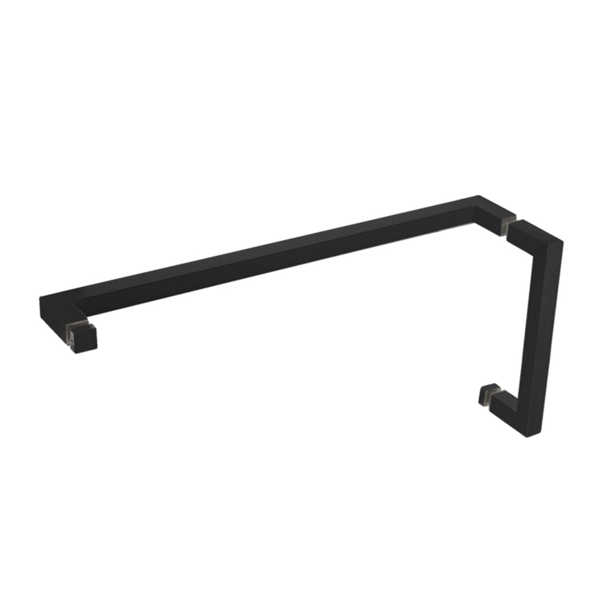 Structure Glass Solutions 8" x 24" Square Pull / Towel Bar Combo SDQ - TB - ORB - Matte Black