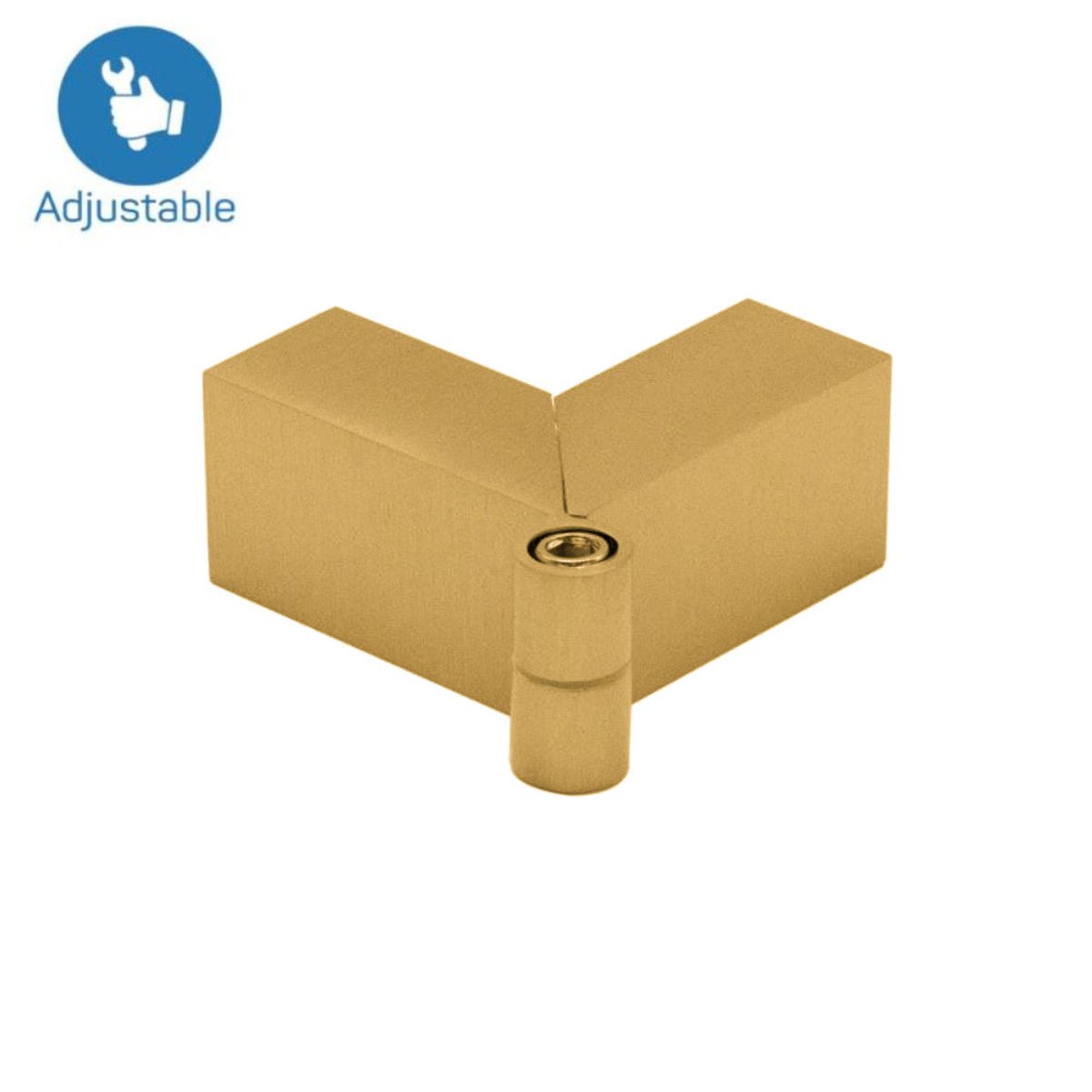 Structure Glass Solutions 90° Adjustable Sleeve Over Clamp SLE - 90 - AJ - Brushed Gold