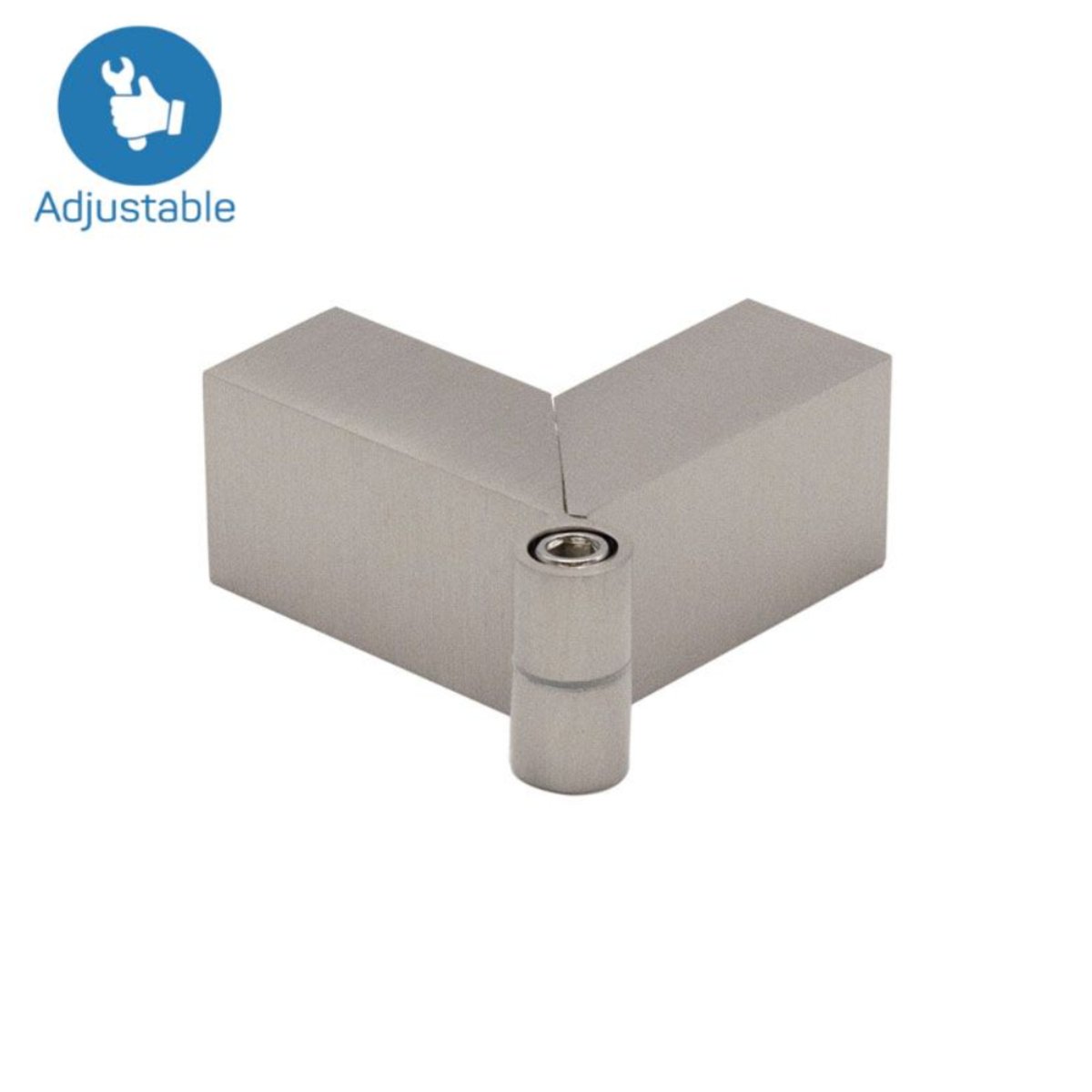 Structure Glass Solutions 90° Adjustable Sleeve Over Clamp SLE - 90 - AJ - Brushed Nickel