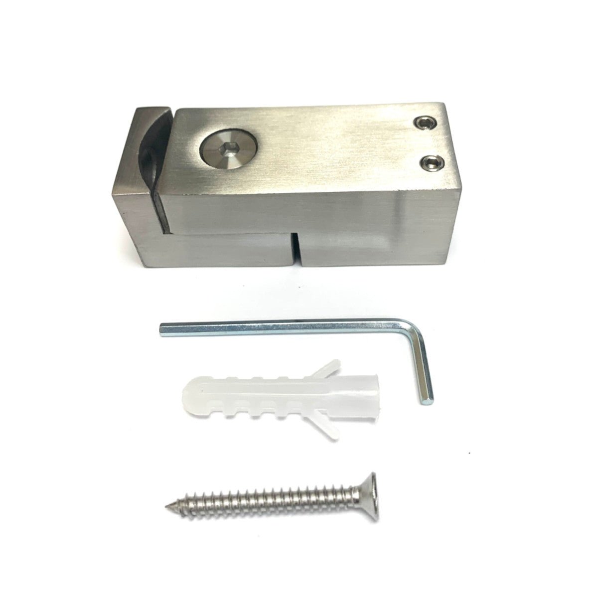 Structure Glass Solutions Adjustable Square Tube to Wall Connector SQ - KF - 1003 - Brushed Nickel