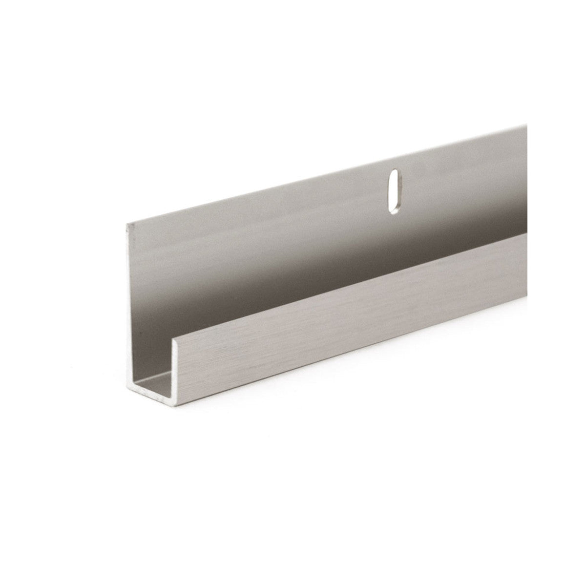 Structure Glass Solutions Aluminum J - Channel For 1/4" Mirror 144" Length JC - 3/8 - Brushed Nickel