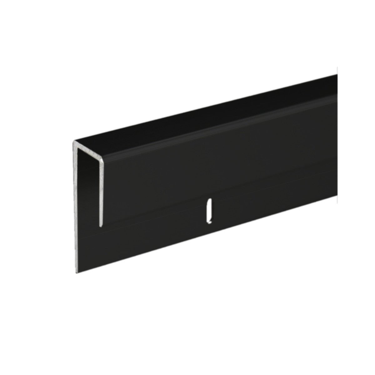 Structure Glass Solutions Aluminum J - Channel For 1/4" Mirror 144" Length JC - 3/8 - ORB - Matte Black